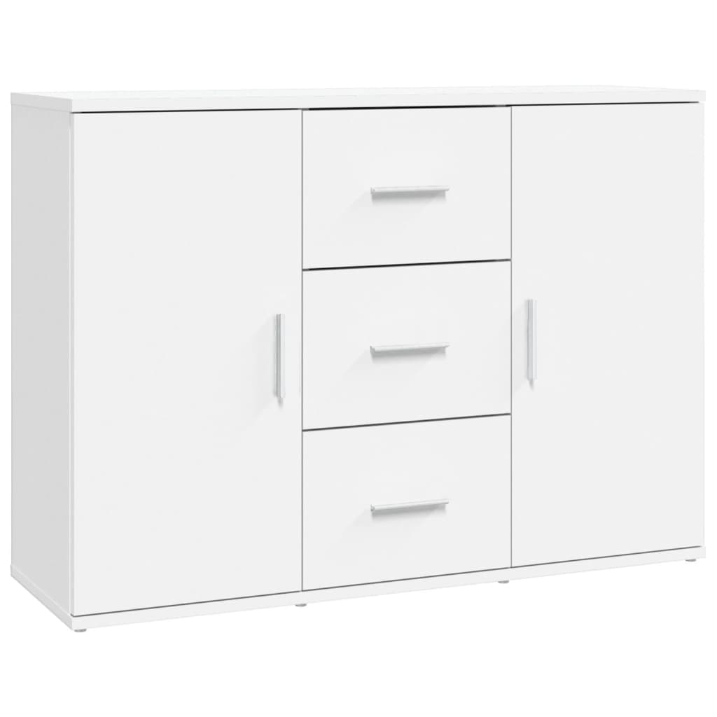 skænk 91x29,5x65 cm konstrueret træ hvid