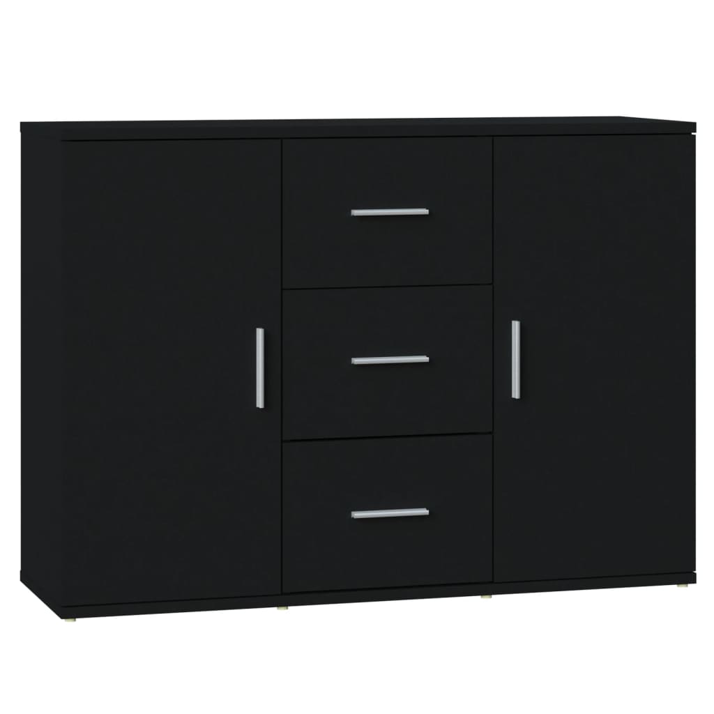 skænk 91x29,5x65 cm konstrueret træ sort