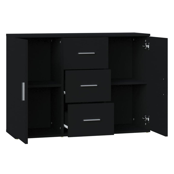 skænk 91x29,5x65 cm konstrueret træ sort