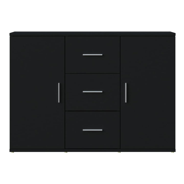 skænk 91x29,5x65 cm konstrueret træ sort