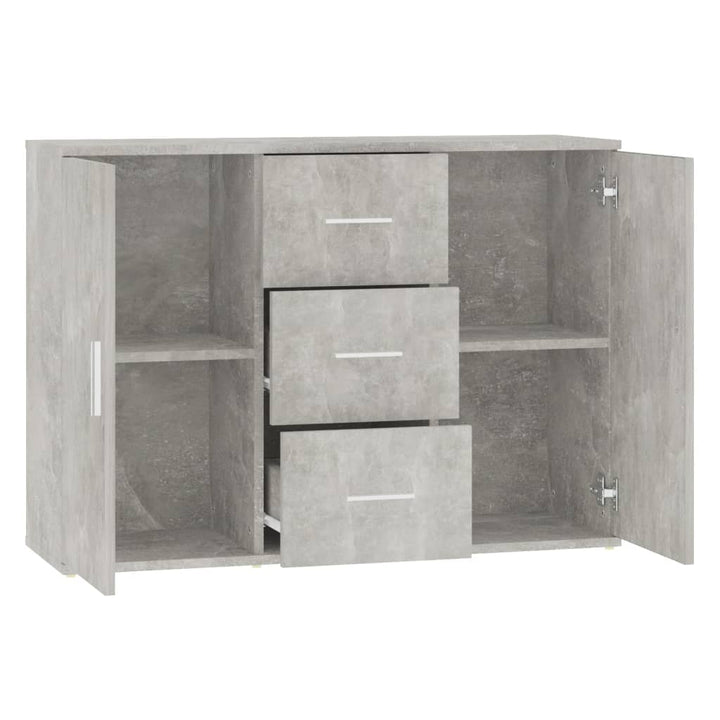 skænk 91x29,5x65 cm konstrueret træ betongrå