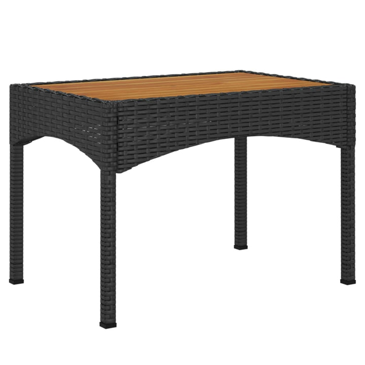 loungesæt til haven 3 dele med hynder polyrattan sort