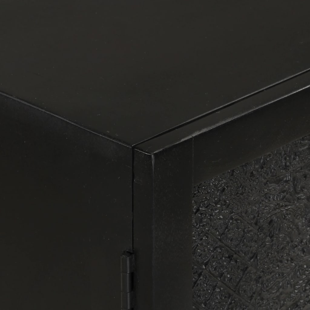 skænk 55x30x77 cm massivt mangotræ og jern sort