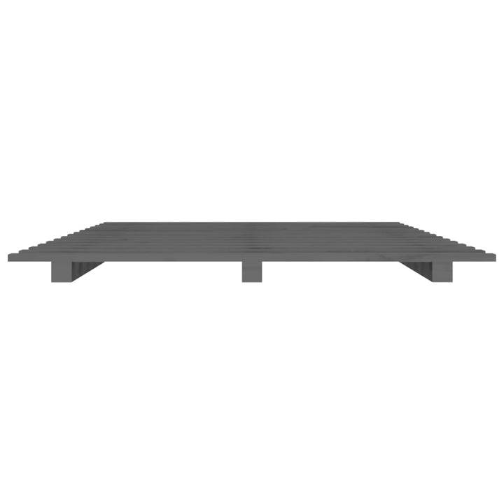 sengeramme 90x200 cm massivt fyrretræ grå