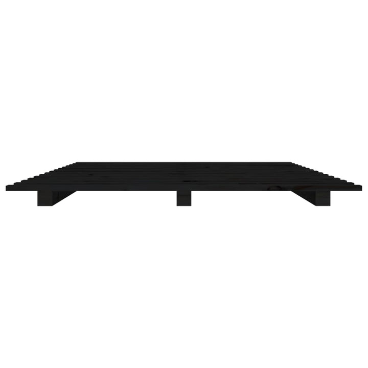 sengeramme 100x200 cm massivt fyrretræ sort