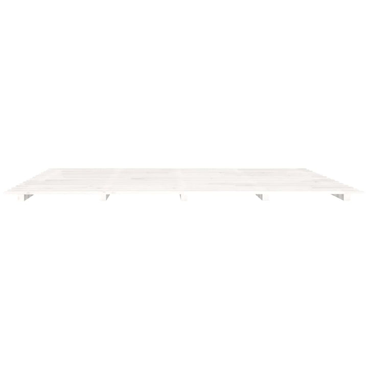 sengeramme 200x200 cm massivt fyrretræ hvid