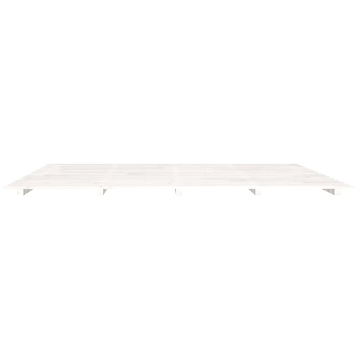 sengeramme 160x200 cm massivt fyrretræ hvid