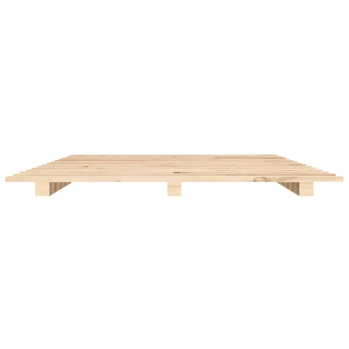 sengestel 90x190 cm massivt fyrretræ grå