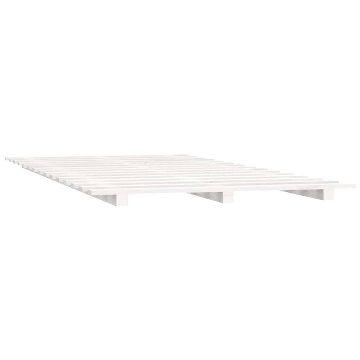sengestel 90x190 cm massivt fyrretræ hvid