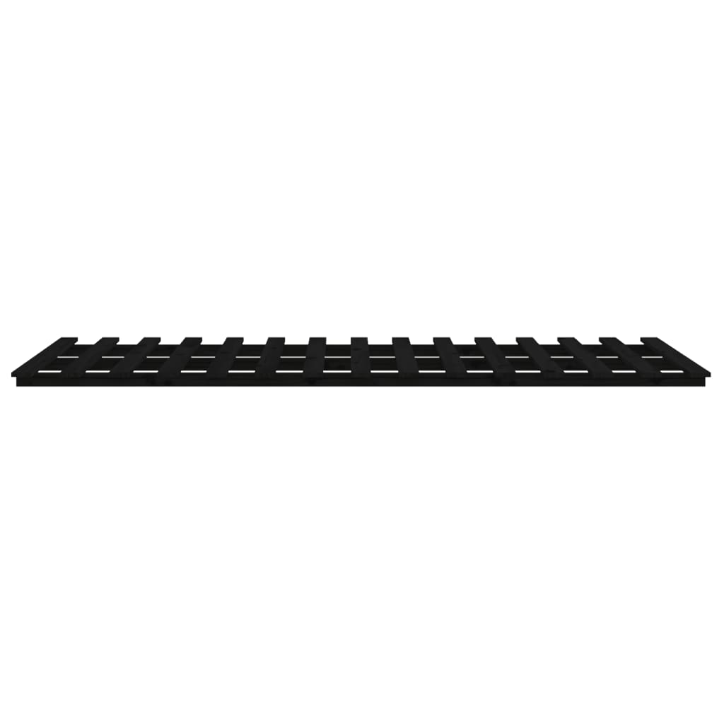 sengestel 75x190 cm massivt fyrretræ sort