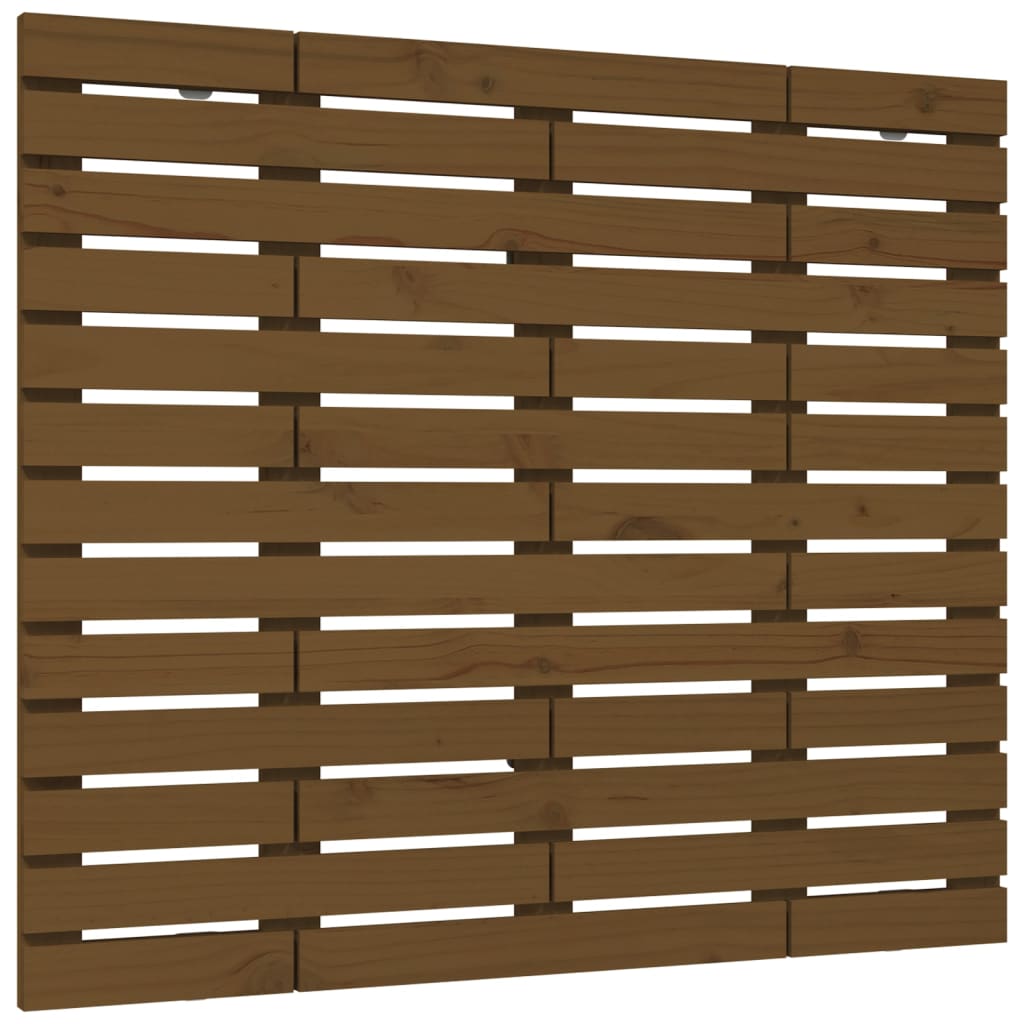 sengegavl 106x3x91,5 cm massivt fyrretræ gyldenbrun