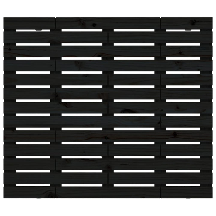 sengegavl 106x3x91,5 cm massivt fyrretræ sort
