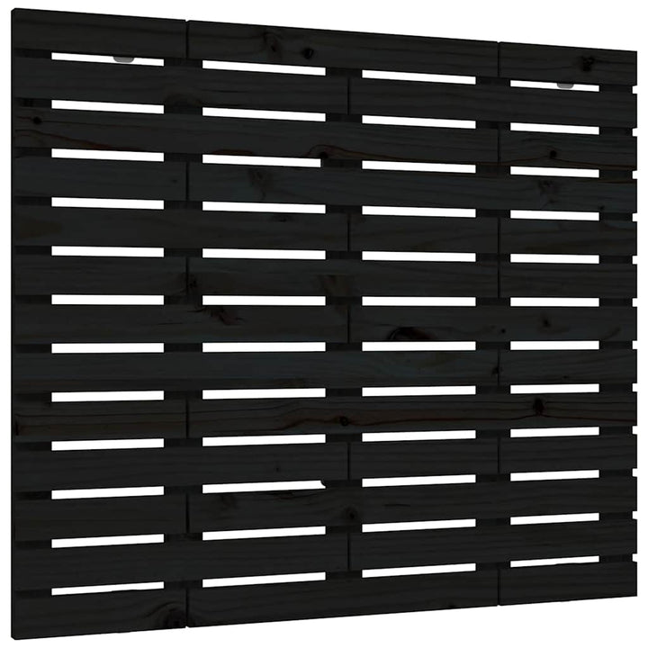 sengegavl 96x3x91,5 cm massivt fyrretræ sort