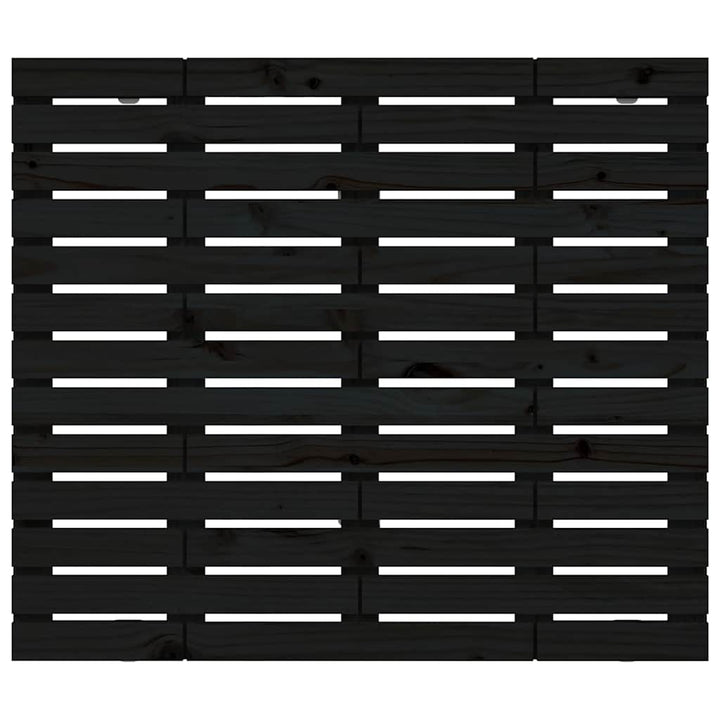 sengegavl 96x3x91,5 cm massivt fyrretræ sort