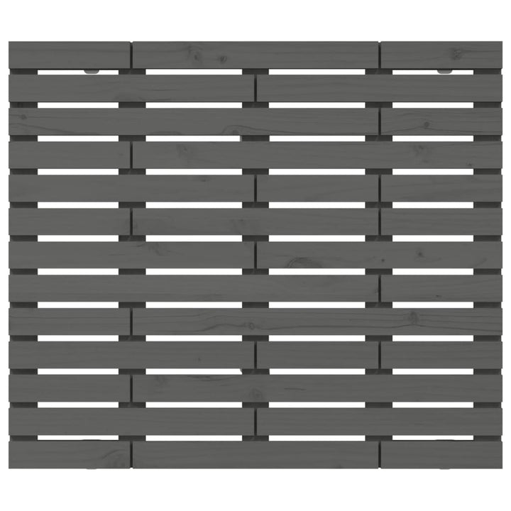 sengegavl 126x3x91,5 cm massivt fyrretræ grå