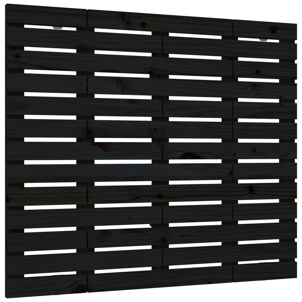 sengegavl 126x3x91,5 cm massivt fyrretræ sort