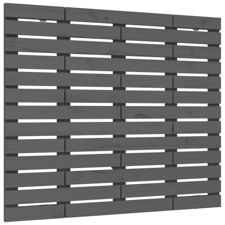 sengegavl 146x3x91,5 cm massivt fyrretræ grå