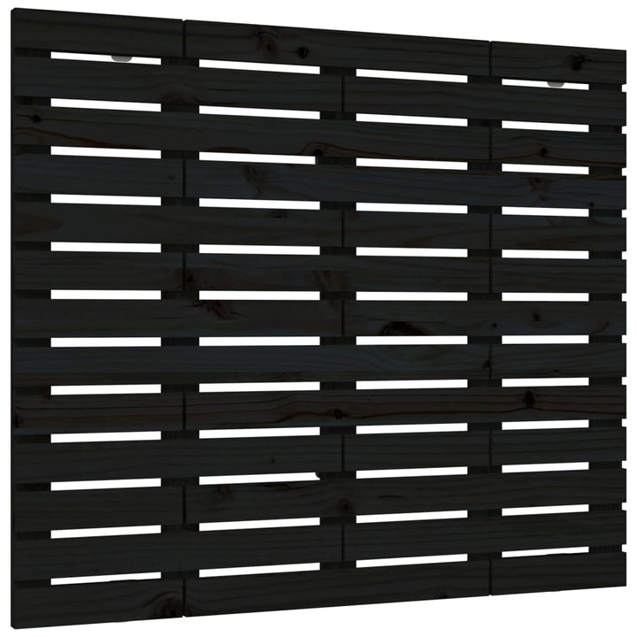 sengegavl 146x3x91,5 cm massivt fyrretræ sort