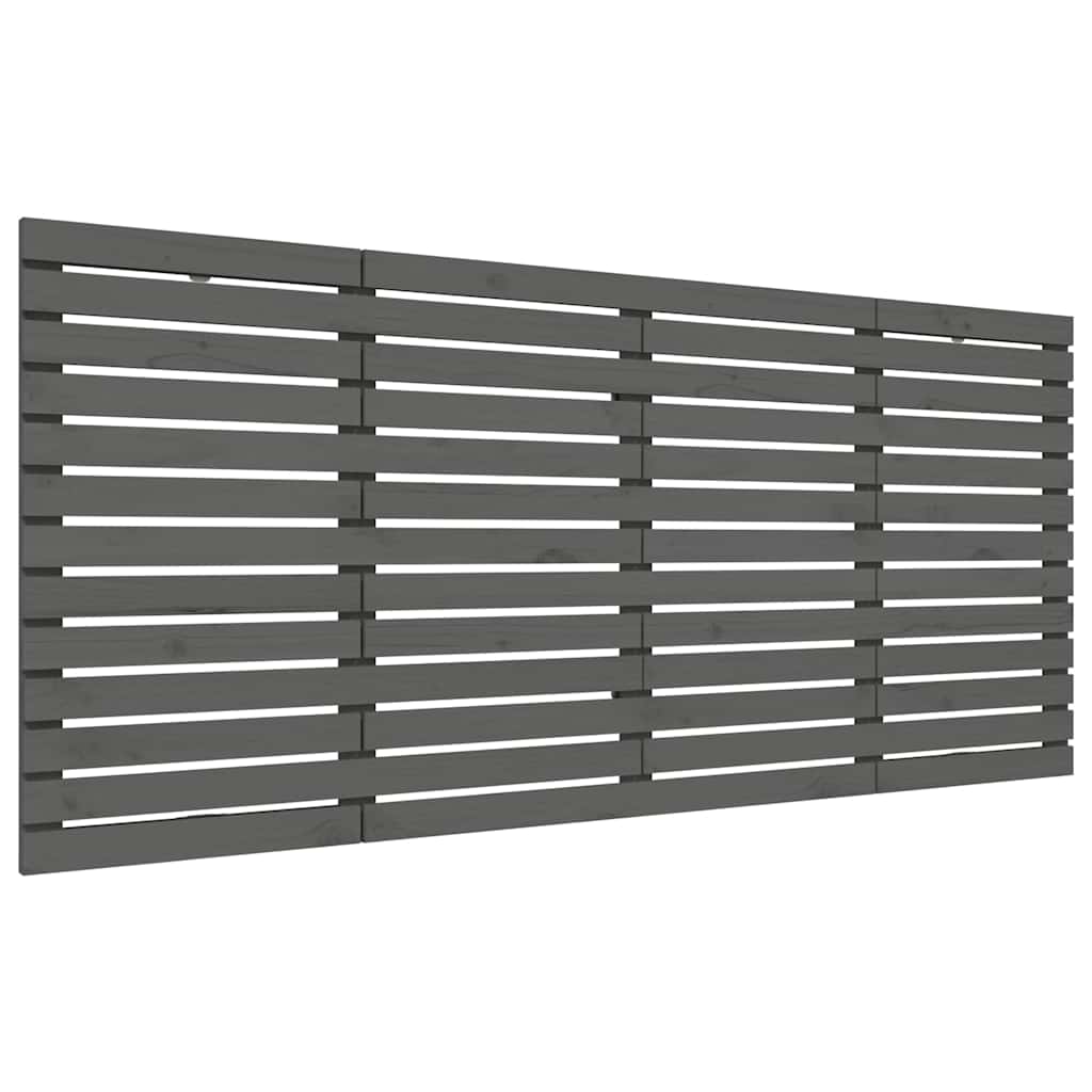 sengegavl 156x3x91,5 cm massivt fyrretræ grå