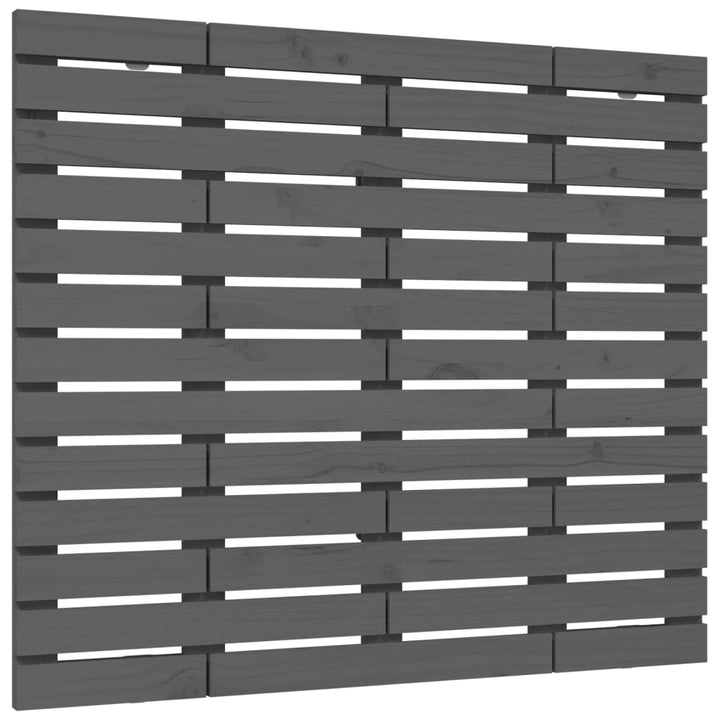 sengegavl 81x3x91,5 cm massivt fyrretræ grå