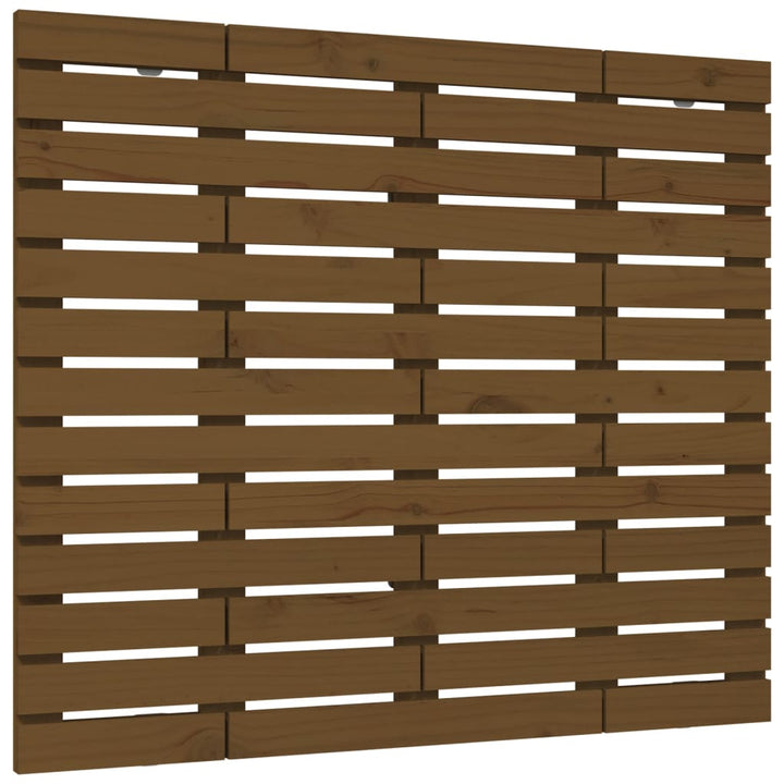 sengegavl 81x3x91,5 cm massivt fyrretræ gyldenbrun