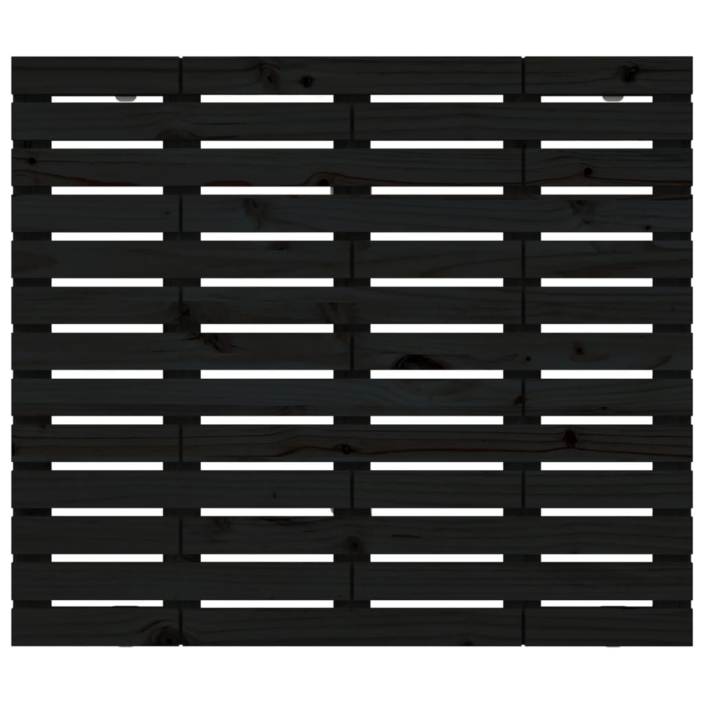 sengegavl 81x3x91,5 cm massivt fyrretræ sort
