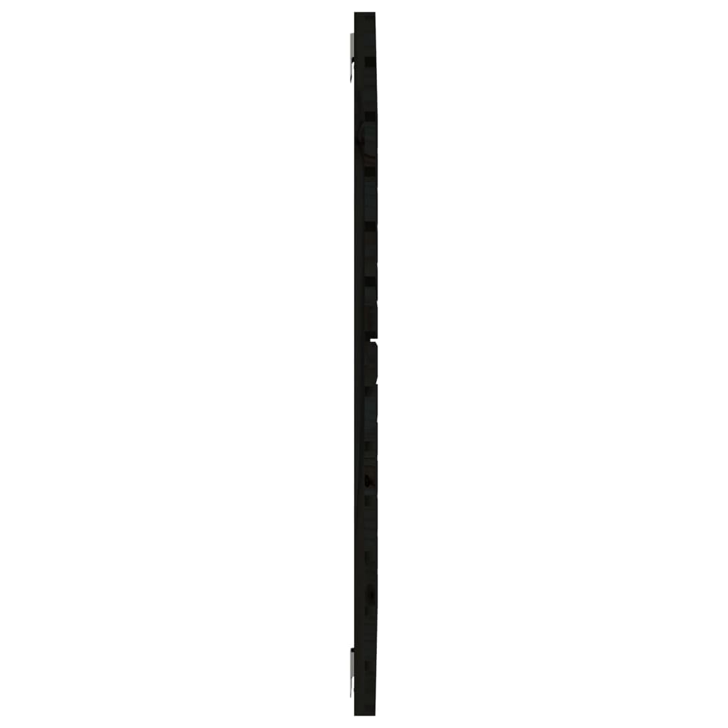 sengegavl 81x3x91,5 cm massivt fyrretræ sort