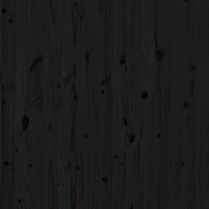 sengegavl 81x3x91,5 cm massivt fyrretræ sort