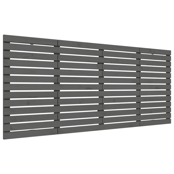 sengegavl 166x3x91,5 cm massivt fyrretræ grå