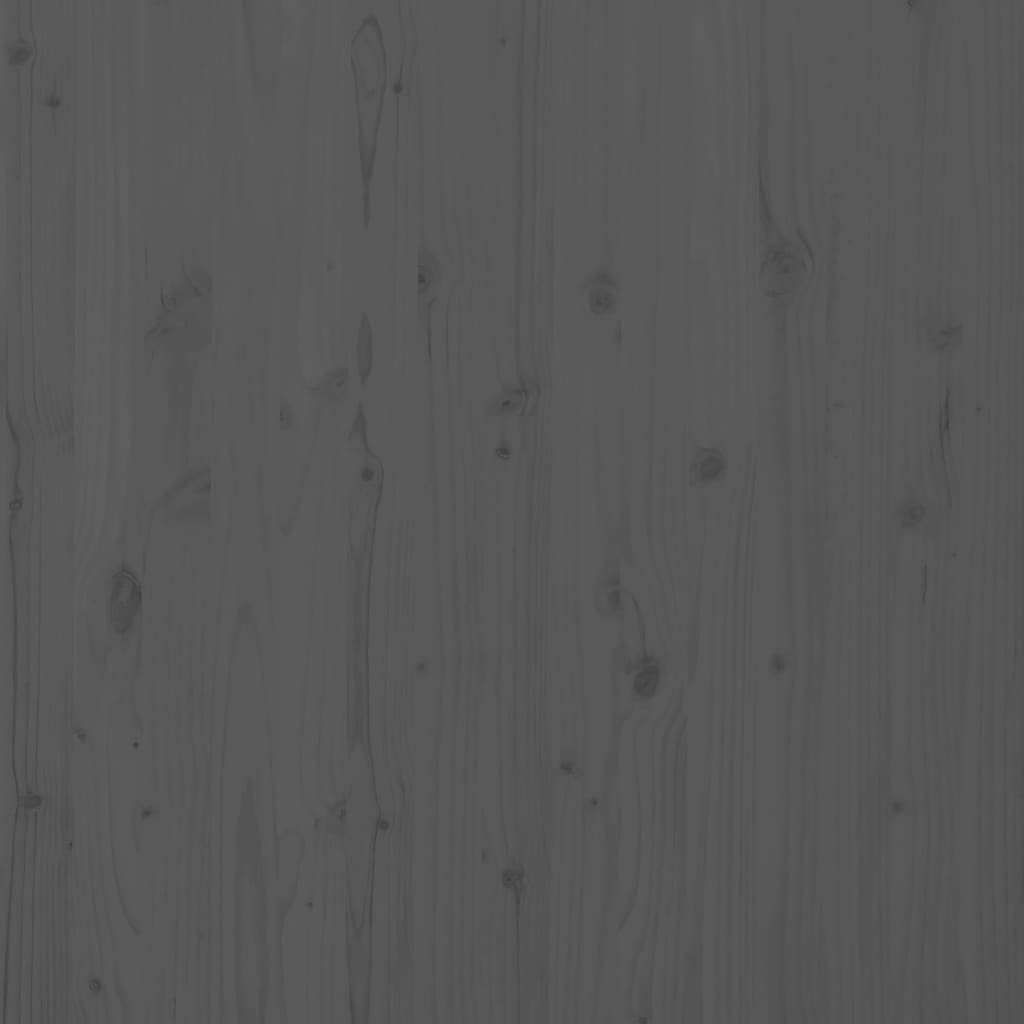 sengegavl 141x3x91,5 cm massivt fyrretræ grå