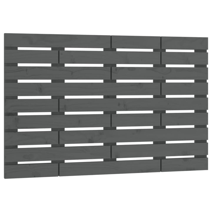 sengegavl 106x3x63 cm massivt fyrretræ grå