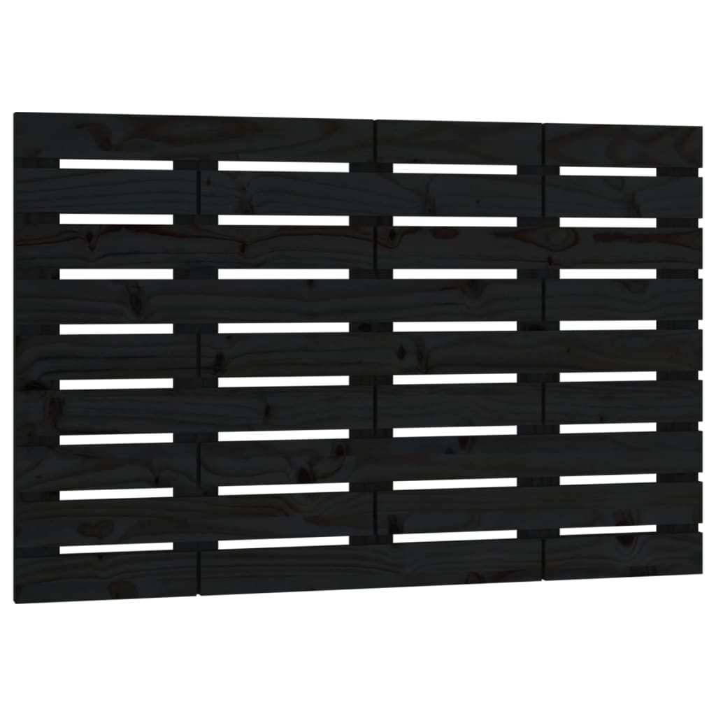 sengegavl 106x3x63 cm massivt fyrretræ sort