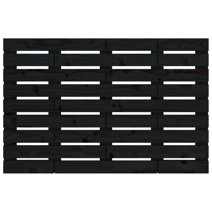 sengegavl 106x3x63 cm massivt fyrretræ sort