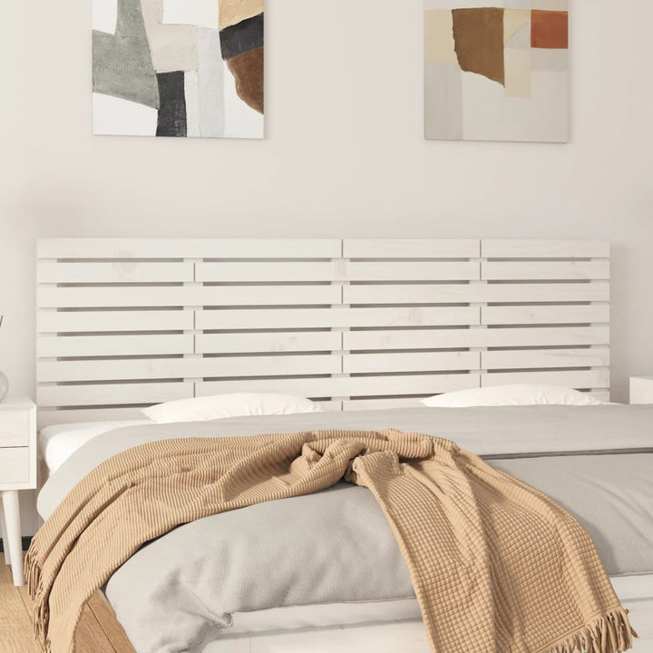 sengegavl 206x3x63 cm massivt fyrretræ hvid
