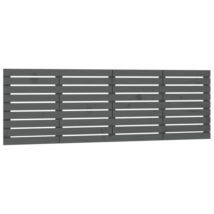 sengegavl 206x3x63 cm massivt fyrretræ grå