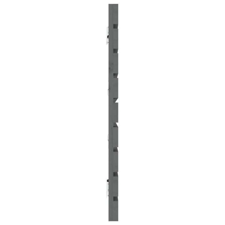 sengegavl 206x3x63 cm massivt fyrretræ grå