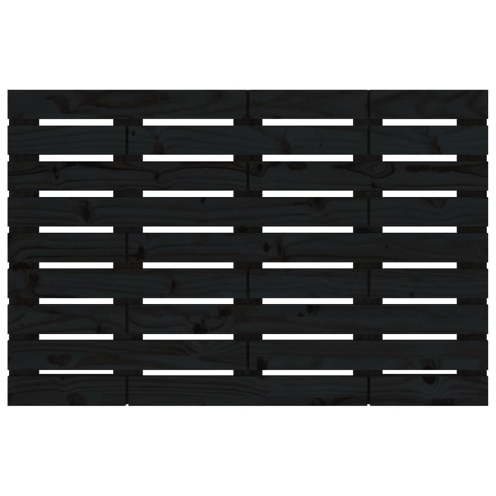 sengegavl 96x3x63 cm massivt fyrretræ sort