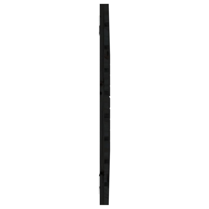 sengegavl 96x3x63 cm massivt fyrretræ sort