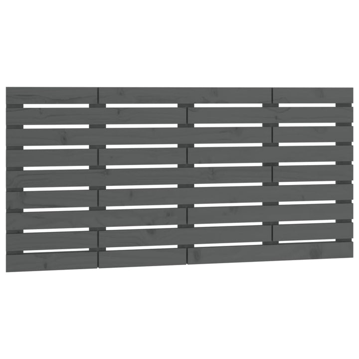 sengegavl 126x3x63 cm massivt fyrretræ grå
