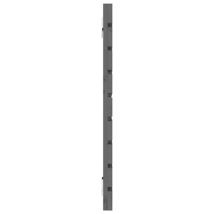 sengegavl 126x3x63 cm massivt fyrretræ grå
