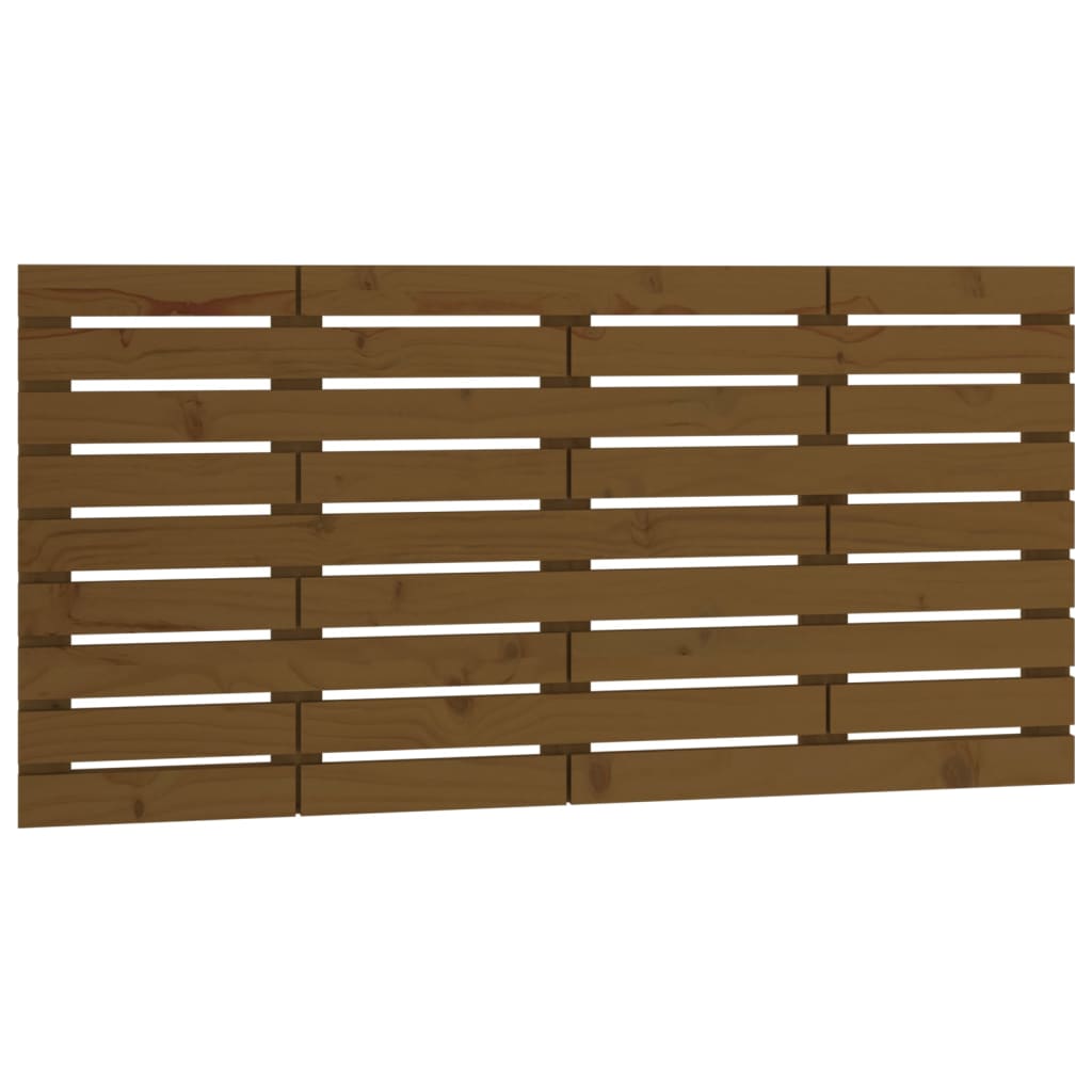sengegavl 126x3x63 cm massivt fyrretræ gyldenbrun