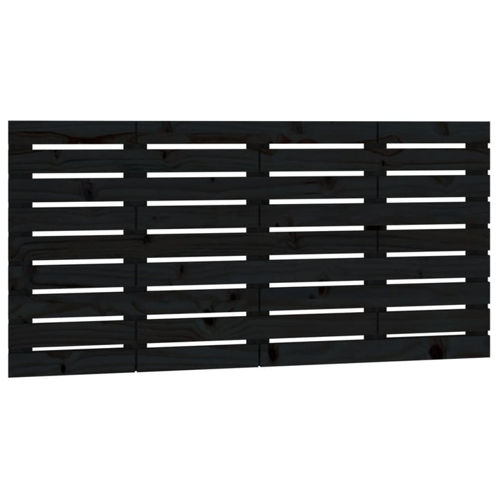sengegavl 126x3x63 cm massivt fyrretræ sort