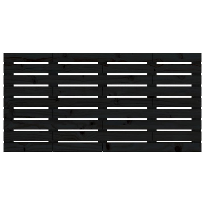 sengegavl 126x3x63 cm massivt fyrretræ sort