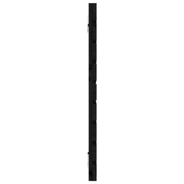 sengegavl 126x3x63 cm massivt fyrretræ sort