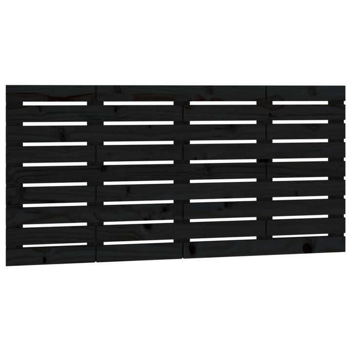 sengegavl 146x3x63 cm massivt fyrretræ sort