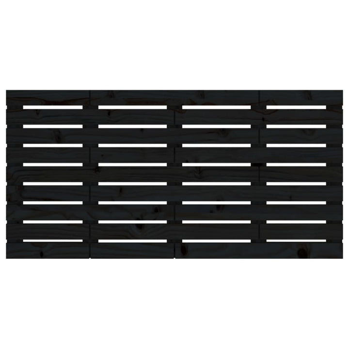 sengegavl 146x3x63 cm massivt fyrretræ sort