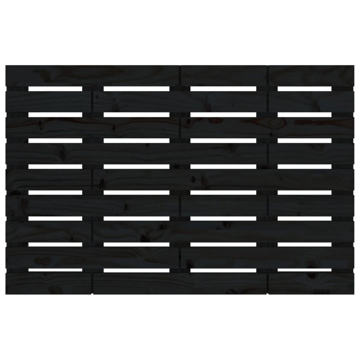 sengegavl 81x3x63 cm massivt fyrretræ sort