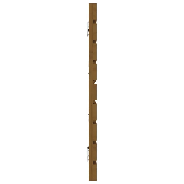 sengegavl 166x3x63 cm massivt fyrretræ gyldenbrun