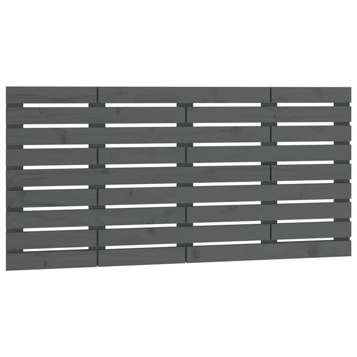 sengegavl 141x3x63 cm massivt fyrretræ grå
