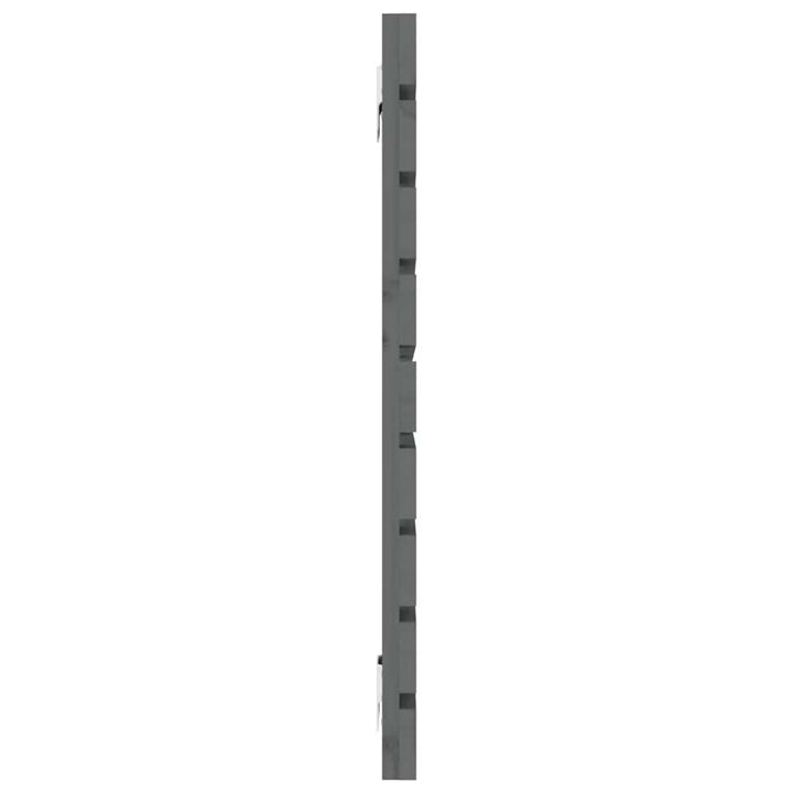 sengegavl 141x3x63 cm massivt fyrretræ grå